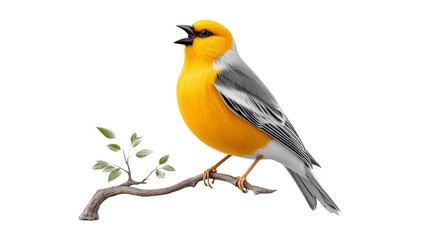 Fototapeta premium Captivating Avian Portrait of a Majestic Bird Perched Gracefully on a Branch with a Daring Black Background Creating an Artistic Impression