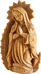 Elegant wooden Virgin Mary sculpture