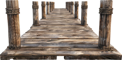 Fototapeta premium Wooden pier extending into the water