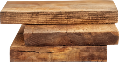 Stacked wooden planks in warm tones