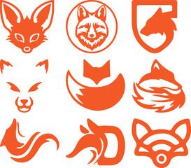 Fox Bundel simple icon. Vector ICON all icon Viktor	