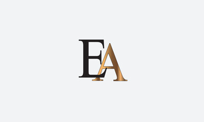 EA, AE , E , A , Abstract Letters Logo Monogram	