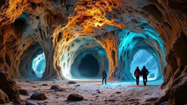 Colorful Depths of Saalfeld Grottoes Concept