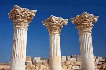 Fototapeta premium Ancient Columns Against Clear Sky