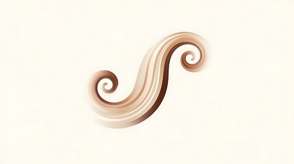 Fototapeta premium Swirling Coffee Cream Design.
