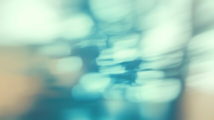 Fototapeta premium Abstract Blue Water Reflection Background with Motion Blur and Soft Light
