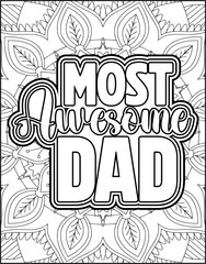 Father's Day Quote Coloring Page for Adults. Father's Day Quote Coloring Page.