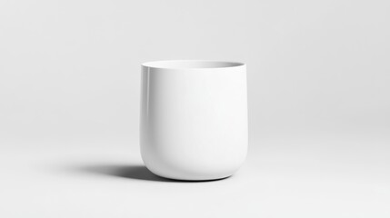 White cylindrical planter