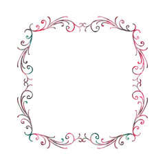 pink frame on white background