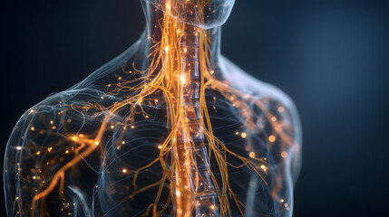 Human Nervous System Anatomy Visualization