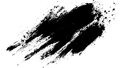 Vector simple black brush strokes on a white background. Abstract black in splash, paint, brush strokes, stain grunge isolated on white background,