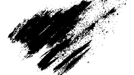 Vector simple black brush strokes on a white background. Abstract black in splash, paint, brush strokes, stain grunge isolated on white background,