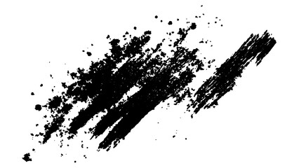 Vector simple black brush strokes on a white background. Abstract black in splash, paint, brush strokes, stain grunge isolated on white background,