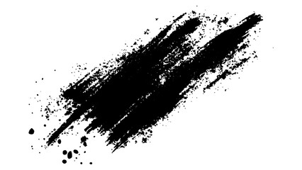 Vector simple black brush strokes on a white background. Abstract black in splash, paint, brush strokes, stain grunge isolated on white background,