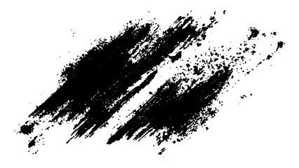 Vector simple black brush strokes on a white background. Abstract black in splash, paint, brush strokes, stain grunge isolated on white background,
