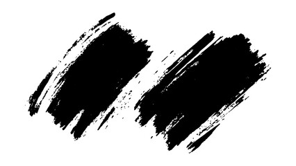 Collection of modern brush strokes. Line of grunge texture brush strokes. Vector black paint brush strokes set isolated on white background.	