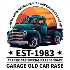 Take your T-Shirt design to the next level by using this Antique Classic Car T-Shirt design template by Dirtyline Studio. Use this ready-to-use T-Shirt design and start designing like a Pro