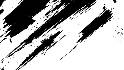 Vector grunge brush strokes texture. Modern paintbrush grunge. Vector grunge texture. Grunge black and white texture of black brush strokes on white paper or background. A black and white painting. 