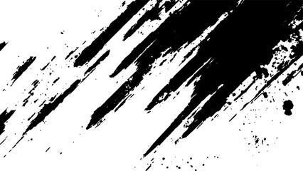 Vector grunge brush strokes texture. Modern paintbrush grunge. Vector grunge texture. Grunge black and white texture of black brush strokes on white paper or background. A black and white painting. 