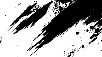 Vector grunge brush strokes texture. Modern paintbrush grunge. Vector grunge texture. Grunge black and white texture of black brush strokes on white paper or background. A black and white painting. 