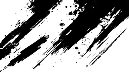 Vector grunge brush strokes texture. Modern paintbrush grunge. Vector grunge texture. Grunge black and white texture of black brush strokes on white paper or background. A black and white painting. 