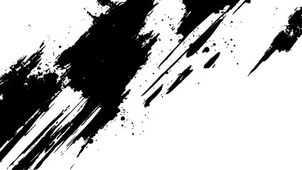 Vector grunge brush strokes texture. Modern paintbrush grunge. Vector grunge texture. Grunge black and white texture of black brush strokes on white paper or background. A black and white painting. 