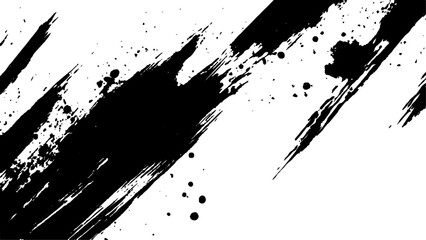Vector grunge brush strokes texture. Modern paintbrush grunge. Vector grunge texture. Grunge black and white texture of black brush strokes on white paper or background. A black and white painting. 