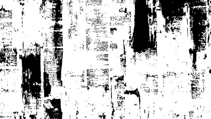 Newspaper with old grunge vintage unreadable paper texture background. Vector white and black newspaper paper grunge vintage old aged texture. 