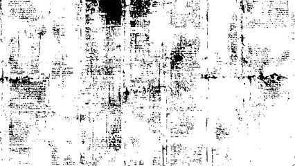 Newspaper with old grunge vintage unreadable paper texture background. Vector white and black newspaper paper grunge vintage old aged texture. 