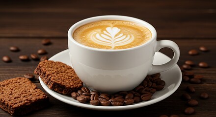 Close-Up of Coffee Cup with Realistic Textures