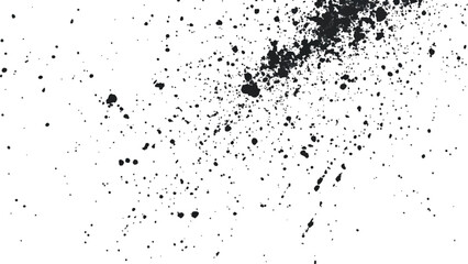 Dirt dust texture isolated on white background, top view. Black dust with effect fragments explosion isolated on white background and texture, 