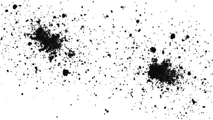 Dirt dust texture isolated on white background, top view. Old dusty grain film overlay. Scratched dotted texture. 