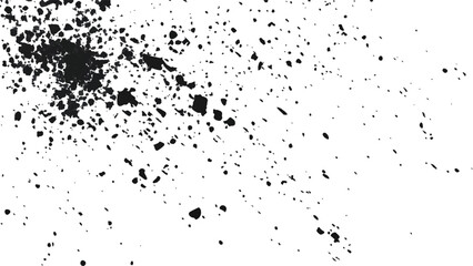 Dirt dust texture isolated on white background, top view. Old dusty grain film overlay. Scratched dotted texture. 