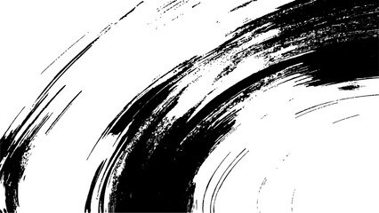 Fototapeta premium Grunge czarno-biała miejska tekstura wektorowa. projekt pociągnięcia pędzla. Tekstura nakładki. Wyblakła czarno-biała farbowana tekstura papieru. Szkic grunge design. Użyj do plakatu, okładki, banera, makiety, układu naklejek.