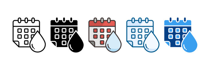World Water Day Icon Set Multiple Style Collection
