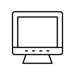 monitor line icon