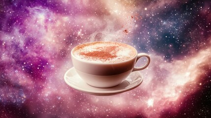 Cosmic Cappuccino Space, Coffee, Steam, Drink