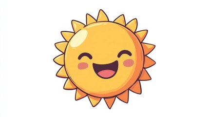 Happy cartoon sun