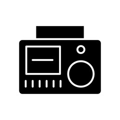 cassette glyph icon