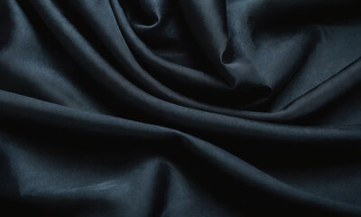 Fototapeta premium Close-up shot of dark blue fabric texture