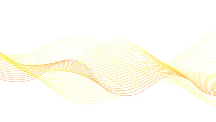 Elegant Abstract Motion Lines in Vibrant Yellow and Orange