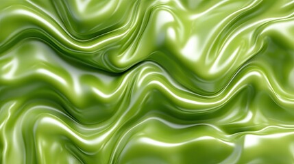 Fototapeta premium Abstract liquid green silk texture