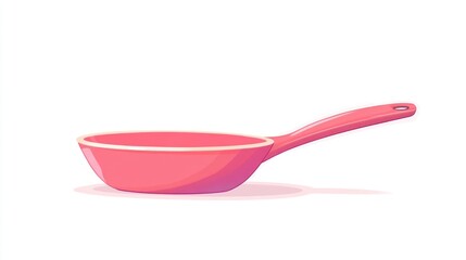 Pink frying pan illustration