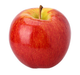Red apple isolated, transparent PNG, PNG format, fresh red apple macro studio photo