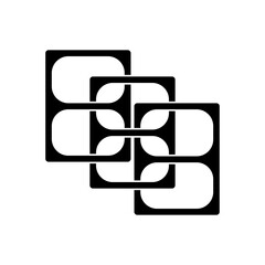 Number 888 vector design logo