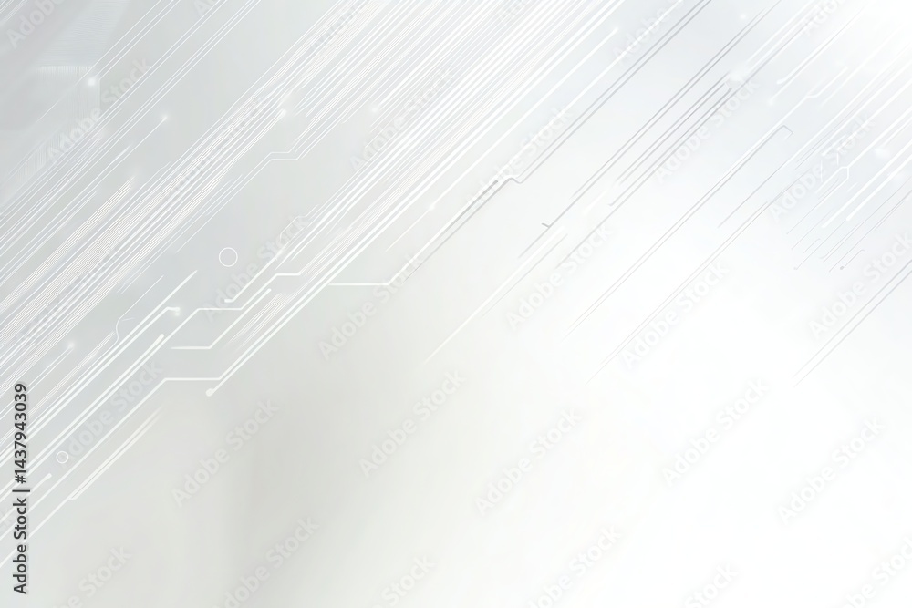 Poster abstract technology circuit board pattern with light gray gradient background