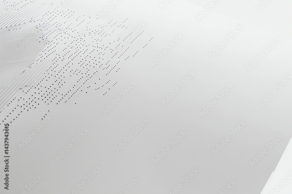 Poster abstract technology pattern with dots and lines on a white surface