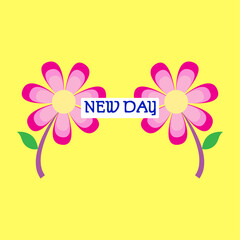 happy birthday card with flowers