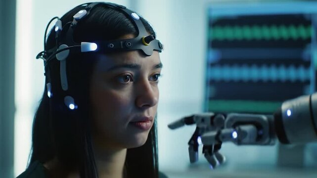 Neuroscience research at a lab with cutting-edge brain scanning technology