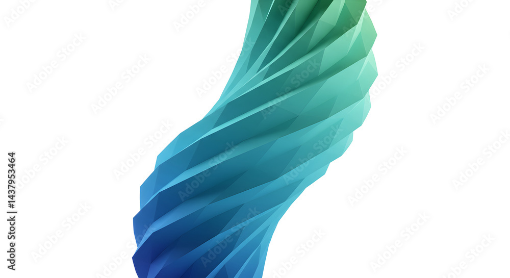 Poster abstract polygonal structure with gradient colors against white background